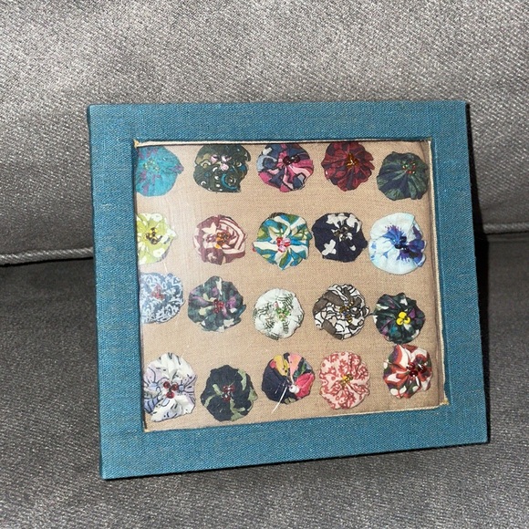 Vintage NWT.  Set of 20 Fabric Push Pins.  Made in India. - Picture 4 of 4